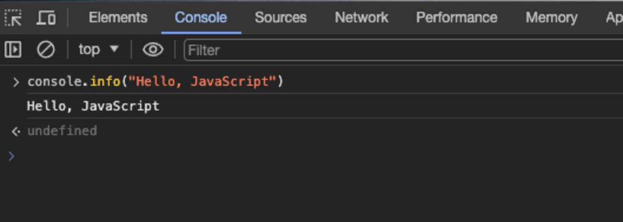JavaScript console.info