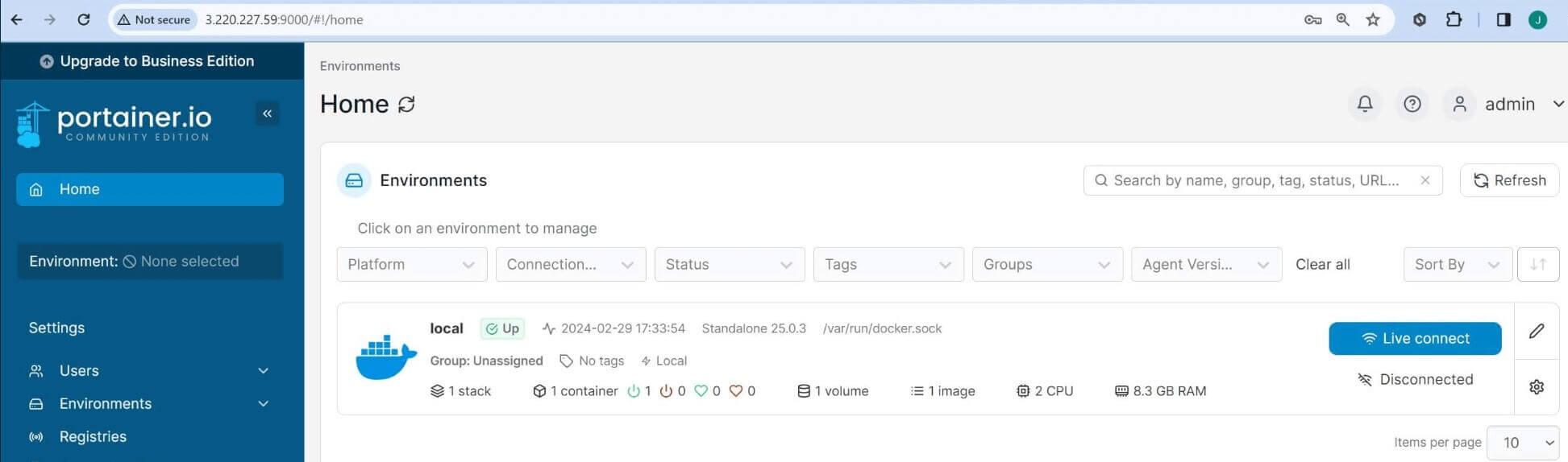 如何设置 portainer for WordPress