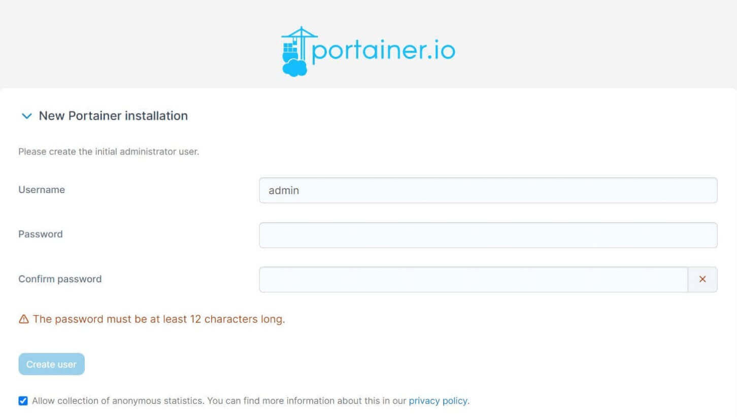 如何设置 portainer for WordPress