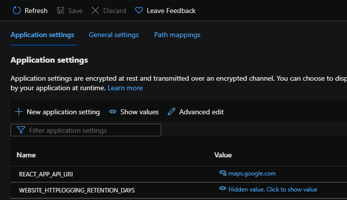 React App App Setting