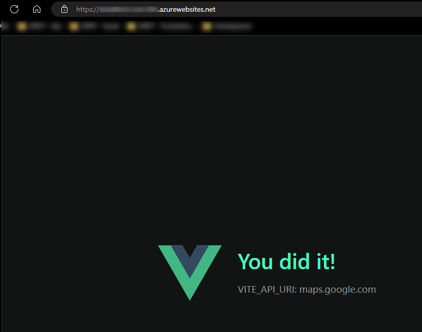 Vue variables on Dev Ops