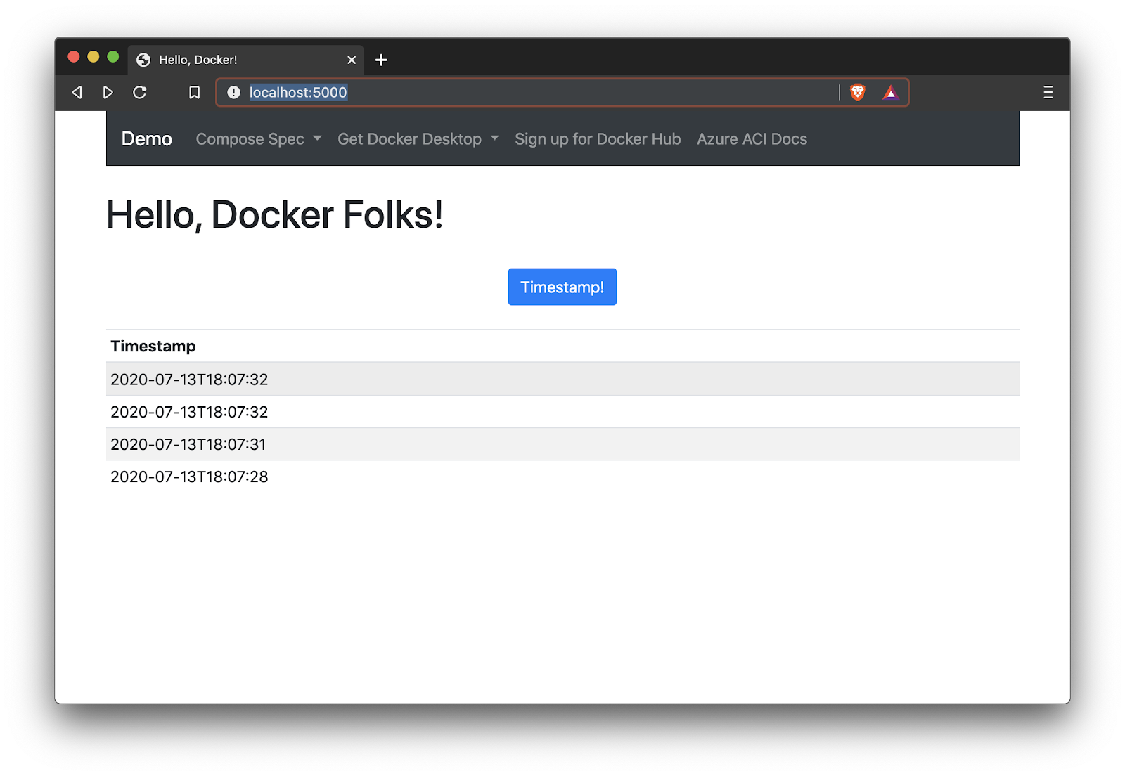 使用 Docker CLI 的 Azure ACI 5